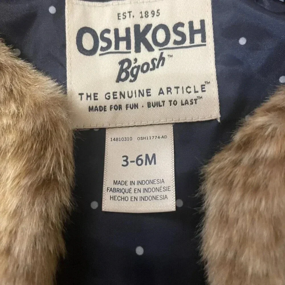 Osh Kosh B'Gosh Faux Fur Vest 3-6 Months